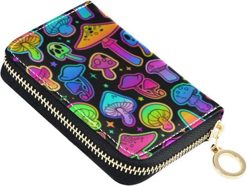 Vista 33 de Tarjetero de Tarjetas de Crédito RFID de Cuero con Cremallera Cartera para Mujeres y Niñas, Color #01, Talla única, Classic