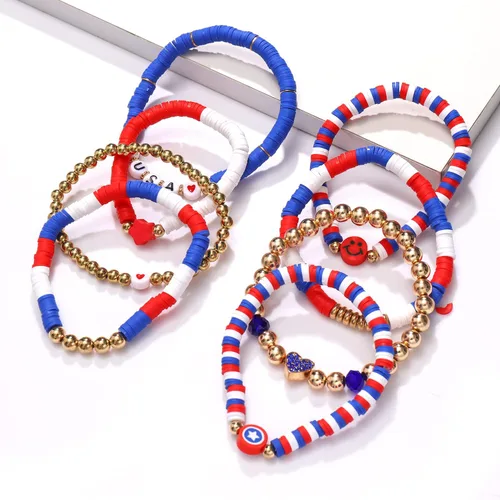 Vista 92 de Surfer Heishi - Pulseras apilables para mujer, apilables, de vinilo arcoíris, disco de arcilla, pulseras elásticas para la amistad, joyería bohemia