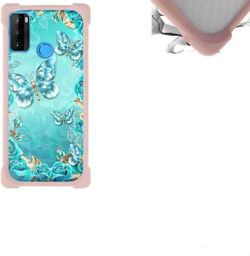 Vista 29 de jioeuinly Funda compatible con ZTE Blade X1 5G Phone Case PC Backplane + cubierta de silicona suave marco XSH