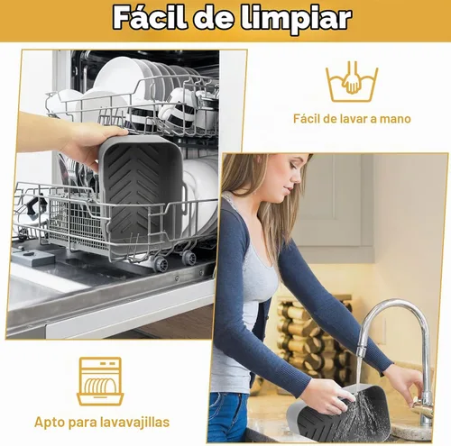 Vista 4 de Forros de silicona para freidora de aire de 10 cuartos de galón, reutilizables para freidora de aire Ninja DZ550/DZ401, 2 accesorios grandes de 5
