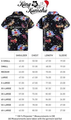 Vista 6 de KING KAMEHA - Camisas feas de Navidad para hombre, de manga corta con botones y estampado de pan de jengibre, estilo informal
