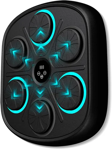 Vista 8 de OurStarry Modelo Nuevo 2025 Máquina de Boxeo Inteligente con Música para Adultos y Niños, Máquina de Entrenamiento con LED Montada en Pared, Equipo