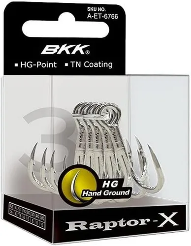 Vista 3 de BKK Raptor-X Gancho para agudos 3X Revestimiento de estaño brillante resistente a la corrosión en agua salada Punto de tierra a mano Gancho