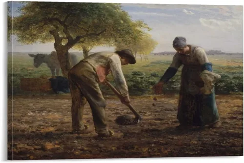 Vista 6 de Jean-Francois Millet, 11 famosas pinturas de Jean-Francois Millet – Póster artístico en lienzo de luz de la luna y arte de pared, póster moderno