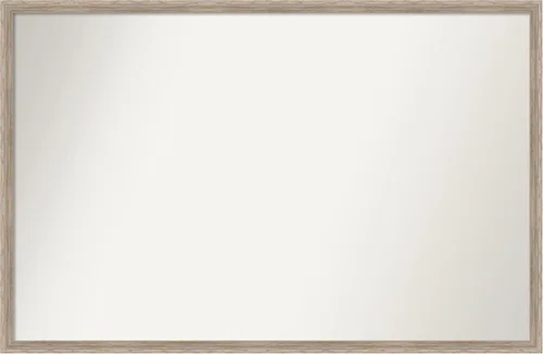 Vista 35 de Amanti Art Espejo de baño blanco para sobre el fregadero, 24 x 27 pulgadas, espejo de tocador rectangular con cuña de madera dura, marco de madera