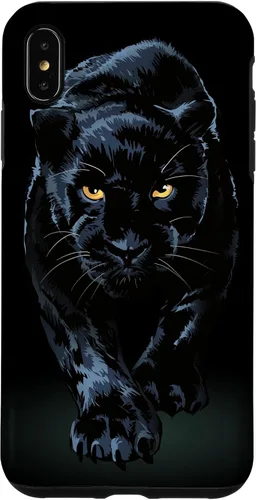 Vista 11 de iPhone 16 Black Panther Walking Toward Shadow - Estuche de regalo para amantes de los gatos salvajes