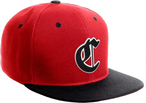 Vista 1052 de Daxton Gorra clásica con visera de billete plano con letras del alfabeto inglés antiguo de la A a la Z