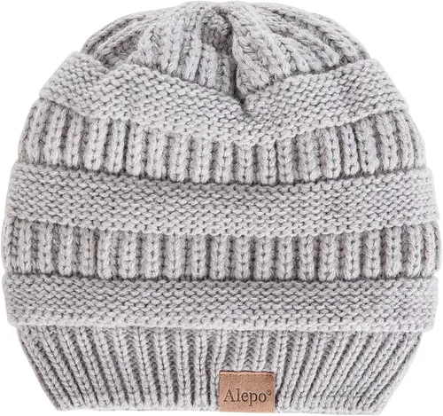 Vista 6 de Alepo Fleece Lined Baby Beanie Hat Infant Newborn Toddler Kids Winter Warm Knit Cap for Boys Girls