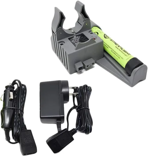 Vista 4 de STREAMLIGHT Stinger PiggyBack - Soporte de cargador inteligente con batería incluida + cable de carga de 100 V/120 V CA + cable de carga de coche