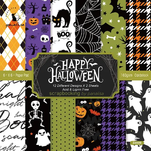 Vista 9 de YASMEN Bloc de papel para álbum de recortes de Navidad, 6 x 6 pulgadas, cartulina de una sola cara para hacer tarjetas, diarios, planificador