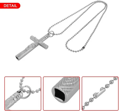 Vista 3 de Collar de llave de afinación de piel con cabeza de tambor de metal de 0.236 in