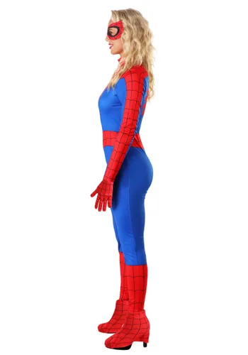 Vista 3 de Disfraz Premium de Mujer de Hombre Araña Azul y Rojo Multicolor