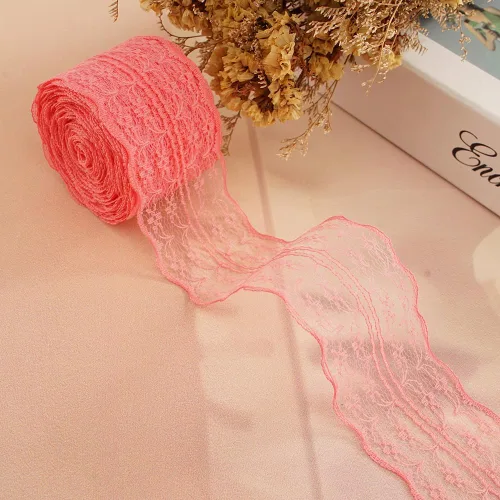 Vista 33 de Rollo de cinta de encaje de 120 yardas para costura, baby shower, cumpleaños, despedida de soltera, decoración de boda, embalaje de regalo, ramo