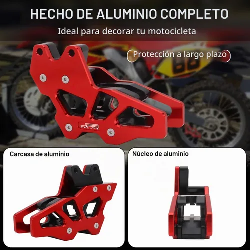 Vista 3 de AnXin Protector de guía de cadena de motocicleta CNC para CRF150F 2003-2009 2012-2017 CRF230F 2003-2017 2019 CRF250F 2019-2023 Dirt Pit Bike Rojo