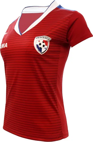 Vista 2 de Mujer Fan Jersey Panama Rojo