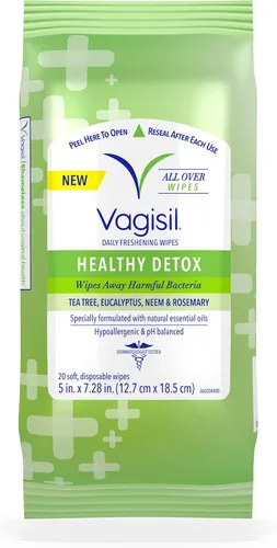 Vista 9 de Vagisil Toallitas, Toallitas Vaginales Femeninas Medicadas Antipicazón, Máxima Potencia, Alivio Instantáneo, 20 Toallitas (Paquete de 1)