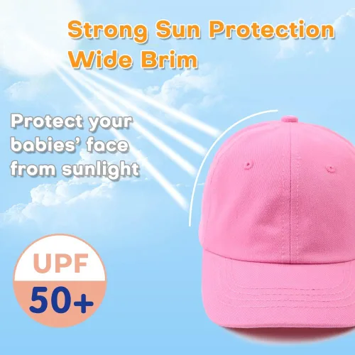 Vista 101 de Peecabe Gorra de béisbol para niños pequeños, unisex, de algodón, ajustable, para bebés, niños, gorra de béisbol para niñas de 1 a 5 años