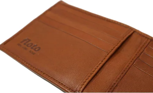 Vista 4 de Floto Firenze - Cartera de piel de cordero italiana para hombre, Marrón, Classic