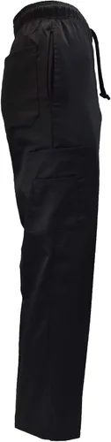Vista 4 de Natural Uniforms Pantalones cargo de chef clásicos de 6 bolsillos con paquete múltiple disponibles