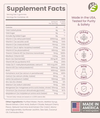 Vista 2 de BariSlim Gomitas multivitamínicas bariátricas avanzadas, vitaminas bariátricas especialmente formuladas para pacientes después de una cirugía
