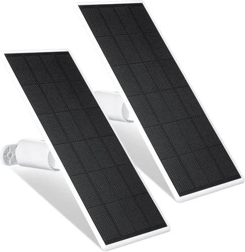 Vista 10 de Wasserstein Panel solar de alta calidad, cargador de panel solar para Google Nest Cam exterior o interior, batería - 3.5 W de energía solar - Hecho
