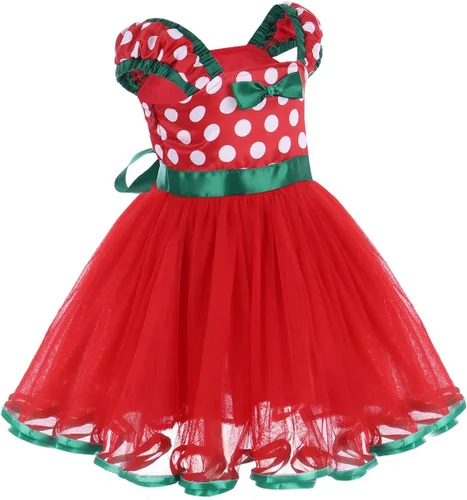 Vista 8 de IWEMEK - Maillot de ballet con diadema para niña con lunares, disfraz con diadema, leotardo