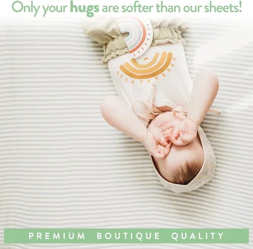 Vista 5 de Sábanas bajeras de viaje para cuna, compatibles con Guayaba Lotus, Baby Bjorn, Dream on Me Travel Cuna Playard – Se adapta perfectamente a colchones
