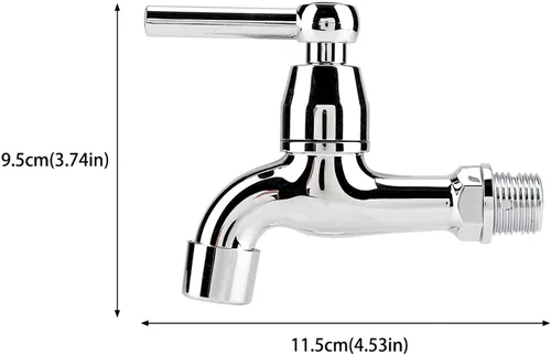 Vista 8 de Grifo de agua fría individual, grifo de lavadora, fregadero de plástico ABS, grifo de agua para lavadero, baño, lavadora, trapeador, bañera