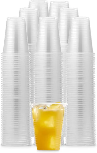 Vista 5 de Munfix Paquete de 500 vasos de plástico transparente de 7 onzas, vasos desechables para fiestas, vasos de plástico transparente a granel