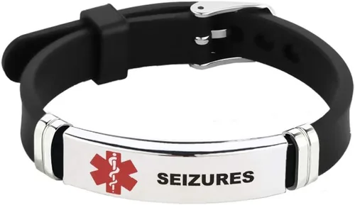 Vista 16 de TGLS Pulsera de identificación de alerta médica roja para mujeres y hombres de emergencia de primeros auxilios de alerta sanitaria grabada con láser