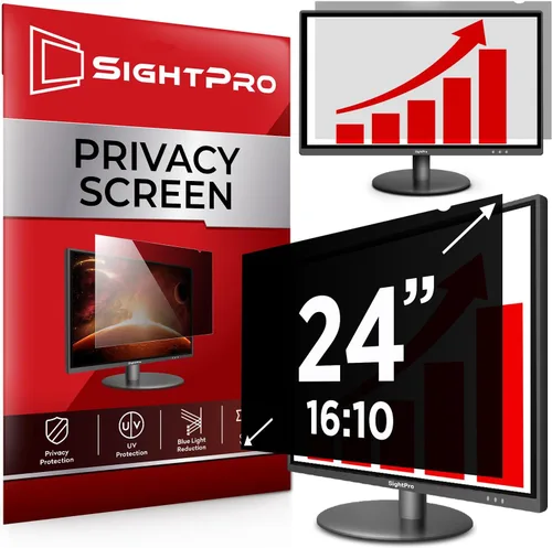 Vista 9 de SightPro Filtro de pantalla de privacidad de computadora de 22 pulgadas 16:10 para monitor, protector de privacidad y protector antirreflejos
