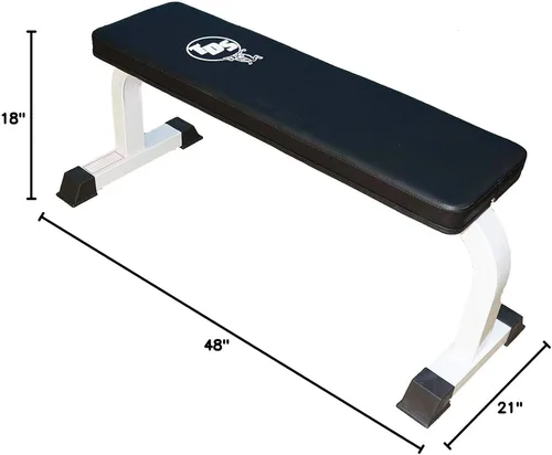 Vista 9 de TDS Banco de pesas plano Deluxe Utility flat bench with extra thick upholstery