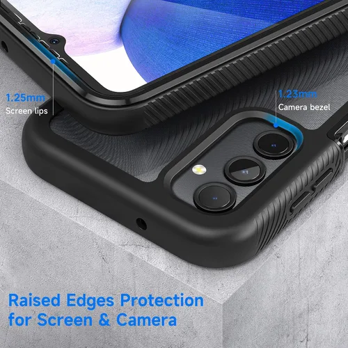 Vista 4 de seacosmo Diseñada para funda de teléfono Galaxy A14 5G, cubierta de cuerpo completo a prueba de golpes, con protector de pantalla integrado, funda