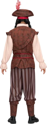 Vista 4 de Spooktacular Creations Disfraz de pirata caribeño para hombre, disfraz de capitán de mar para Halloween