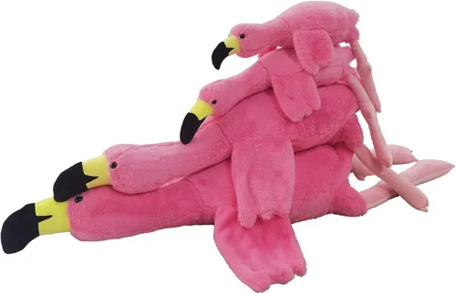 Vista 2 de Almohada de Peluche de Animal de Flamenco de 26 pulgadas, Regalos de Flamencos Rosados, Juguetes de Muñeca de Peluche Suave, Regalo para Niños