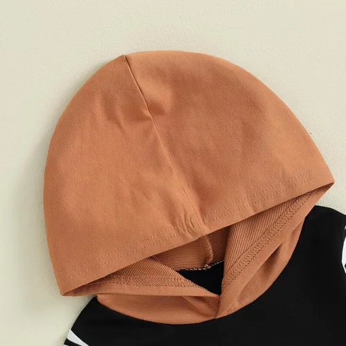 Vista 4 de Hoanselay Conjunto de sudadera de manga larga con capucha y pantalones de otoño e invierno para bebé niño