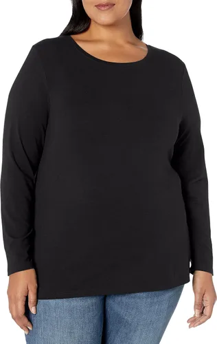 Vista 4 de Tienda Essentials Women's Classic-Fit Long-Sleeve Crewneck T-Shirt (Available in Plus Size)
