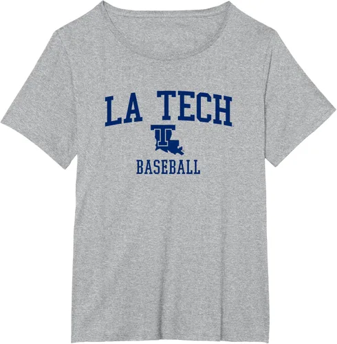 Vista 19 de Camiseta de béisbol Louisiana Tech Bulldogs, Gris