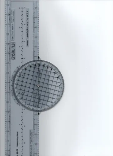 Vista 3 de Crystal Pilot Plotter giratorio XP1 para planificación de vuelo VFR (XP1 + Guía de referencia Metar)
