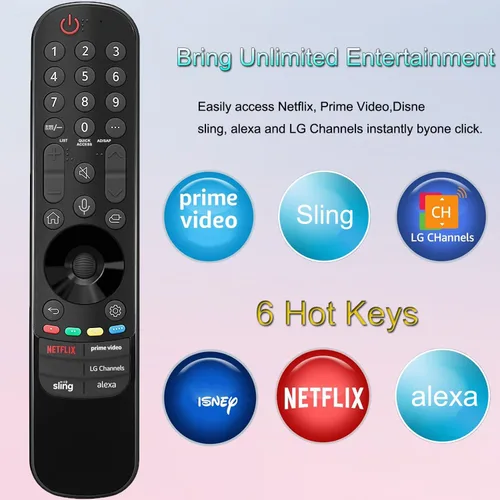 Vista 4 de Control remoto de voz para LG TV, con función de voz y puntero compatible con televisores inteligentes LG OLED QNED UHD NanoCell 4K 8K 2019-2024