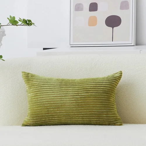 Vista 31 de Home Brilliant Funda de almohada de primavera de 18x18 pulgadas, funda de almohada de terciopelo a rayas para silla y sofá, funda de almohada