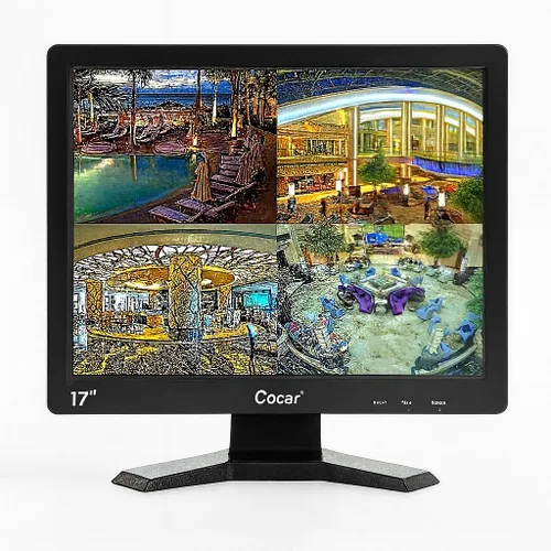 Vista 9 de Monitor CCTV de 8 pulgadas, pantalla de seguridad TFT LCD con VGA, HDMI, AV, BNC, puertos de entrada y salida de audio USB, altavoz integrado