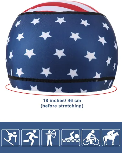 Vista 4 de Geyoga Gorro de calavera de enfriamiento para correr, 8 piezas, gorro de ciclismo