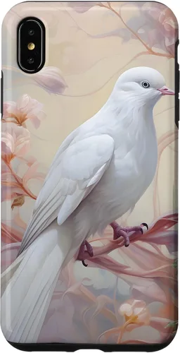 Vista 11 de Funda para iPhone 12 Pro Max Dove of Peace White Dove Pink Floral
