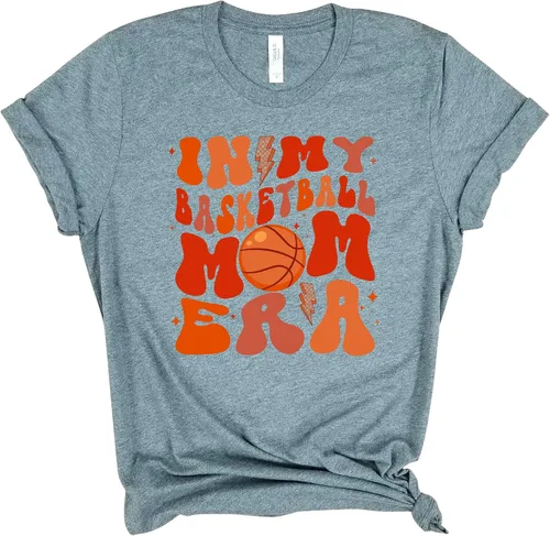 Vista 4 de In My Basketball Mom Era - My Heart is on That Court Basketball, Basketball Mom Life, basketball, Basketball shirt, gift for mom, game day shirt