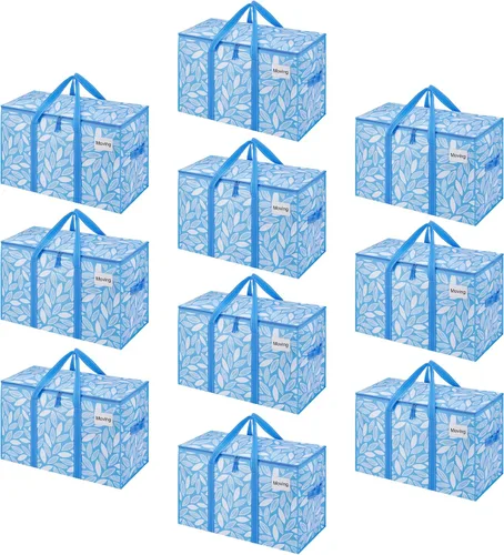 Vista 38 de VENO - Paquete de mudanzas, cajas de almacenamiento para embalaje universitario con tapas alternativas, para dormitorio, extragrande, asas