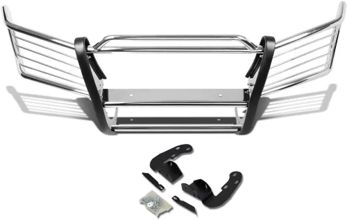 Vista 8 de DNA Motoring GRILL-G-015-BK Protector de rejilla de cepillo para defensa delantera, negro