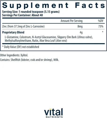 Vista 2 de Vital Nutrients GI Repair Powder, 40 porciones