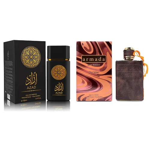 Vista 21 de Set de Perfume para Hombre AZAR, 2 x 100ml Eau de Parfum Fragancia Especiada y Amadeirada con Tabaco, Café y Vainilla Aroma Audaz y Sofisticado