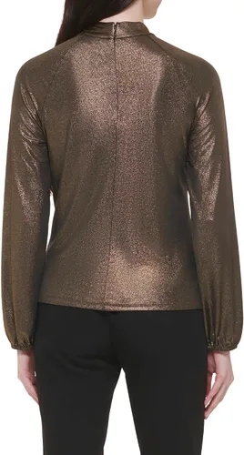 Vista 4 de Tommy Hilfiger Top de trabajo para mujer, blusa elegante de punto